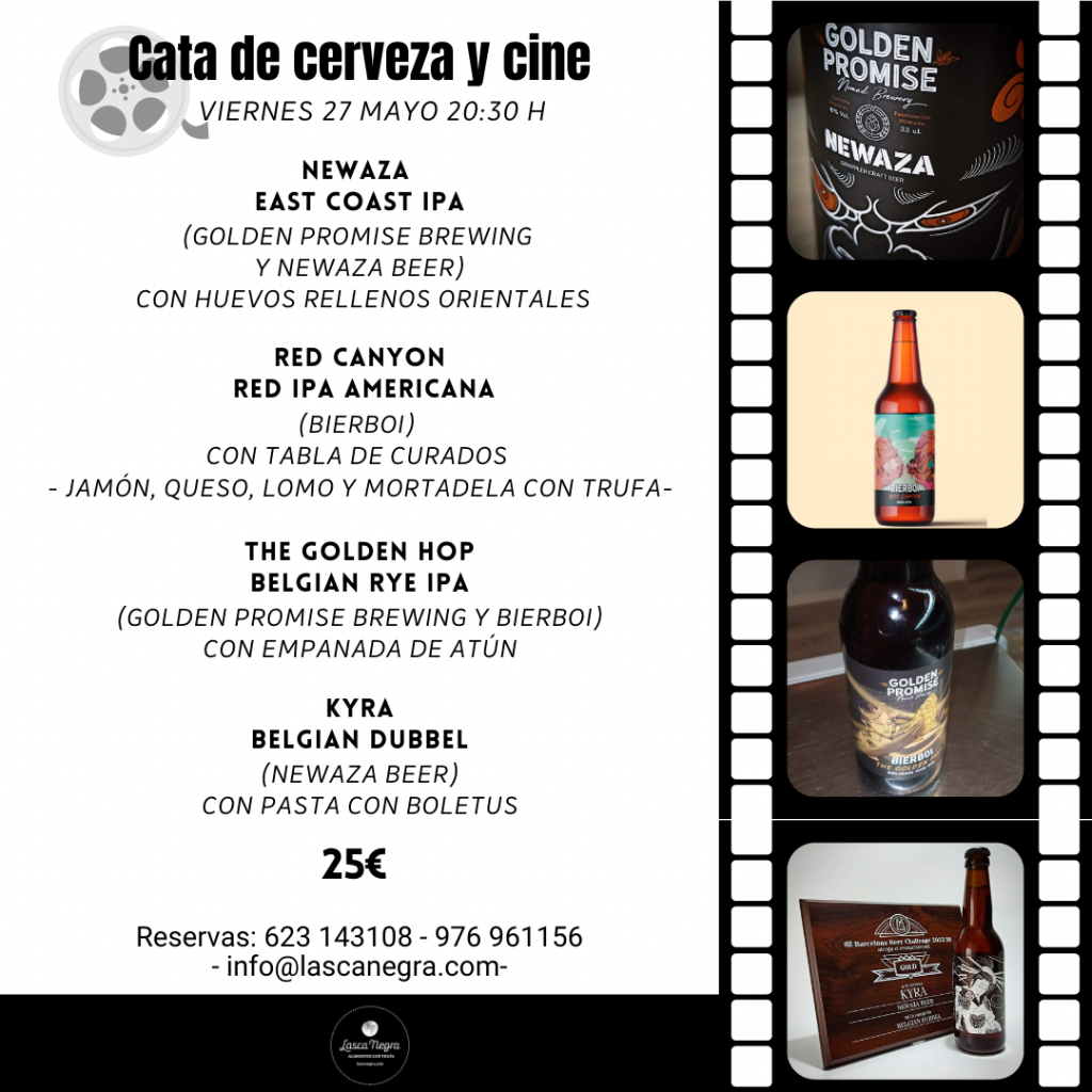 Cata de cervezas y cine - Lasca Negra
