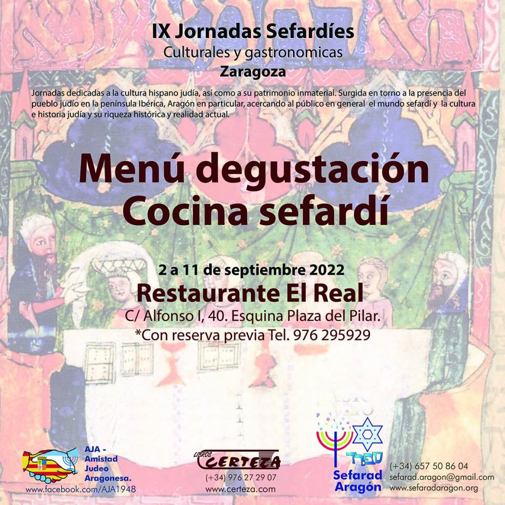 09 02 Cartel IX jornadas sefardies 2022 Comida