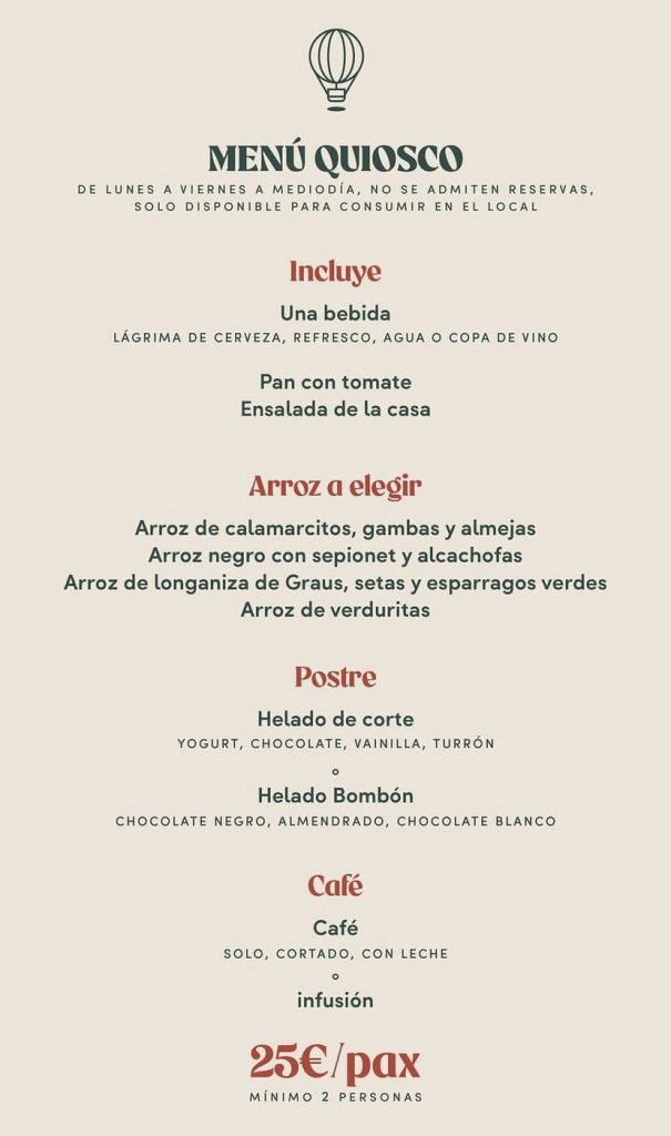 MENU QUIOSCO Vodevil