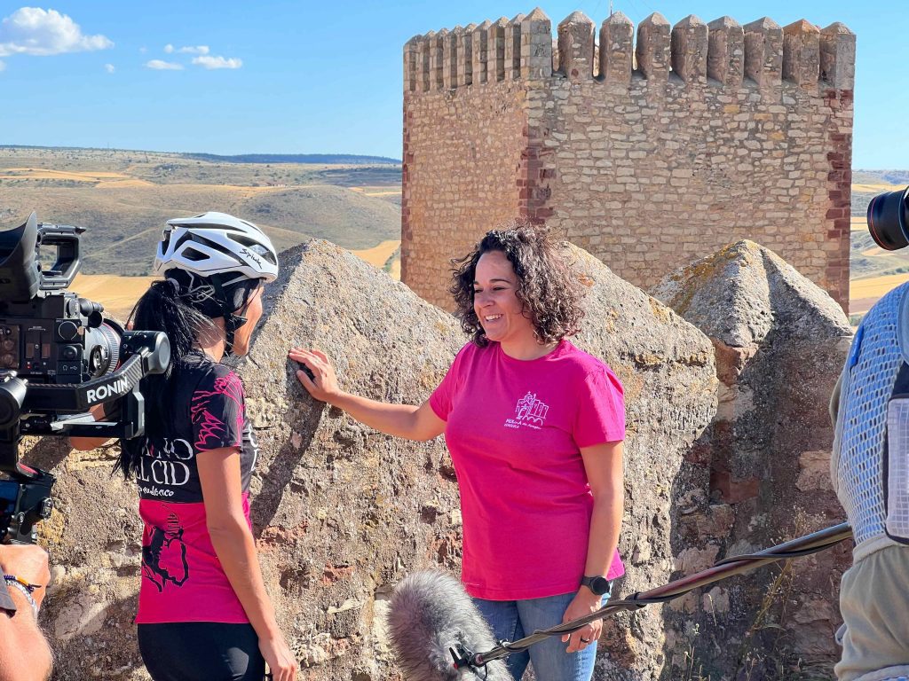 La periodista Ainara Hernando en Daroca