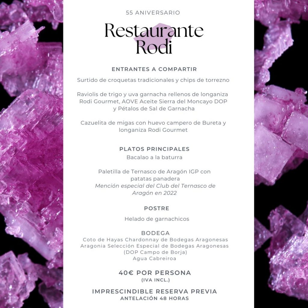 2023 Rodi Menu aniversario