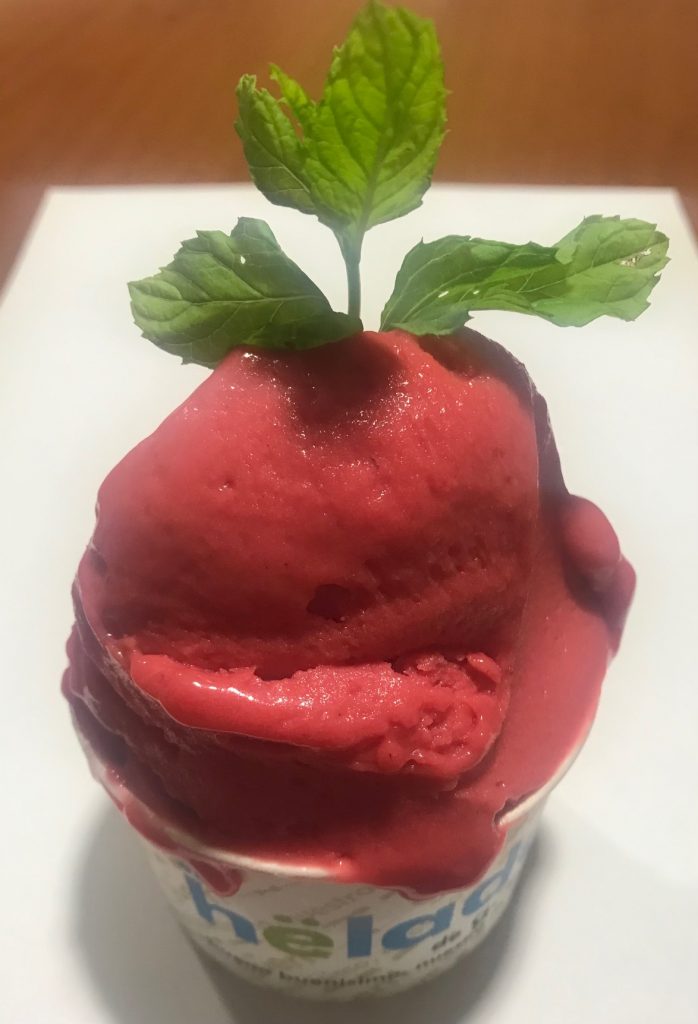 helado de tomate de rosa de Barbastro
