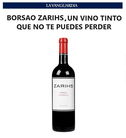 Borsao Zarihs 2019, destaca en la Vanguardia como uno de los vinos seleccionados de la guía que no te puedes perder