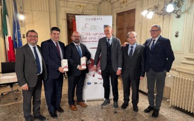 Cariñena inicia sus actividades como ciudad europea del vino 2025 con la ceremonia oficial de traspaso de responsabilidades en Italia