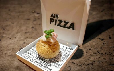 Una pizza en panipuri, la Air Pizza, imprescindible en EL GAMBERRO