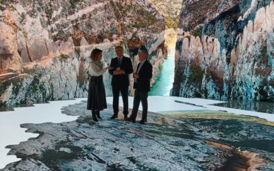 Aragón comienza a lucir sus atractivos en FITUR gracias a sus 236 metros cuadrados de pantallas LED