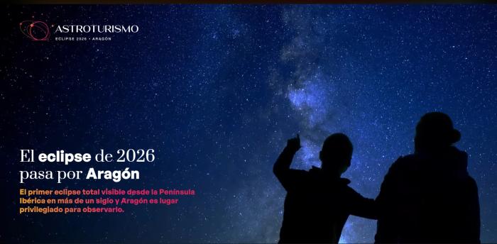 Turismo de Aragón lanza una web sobre el eclipse solar total de agosto