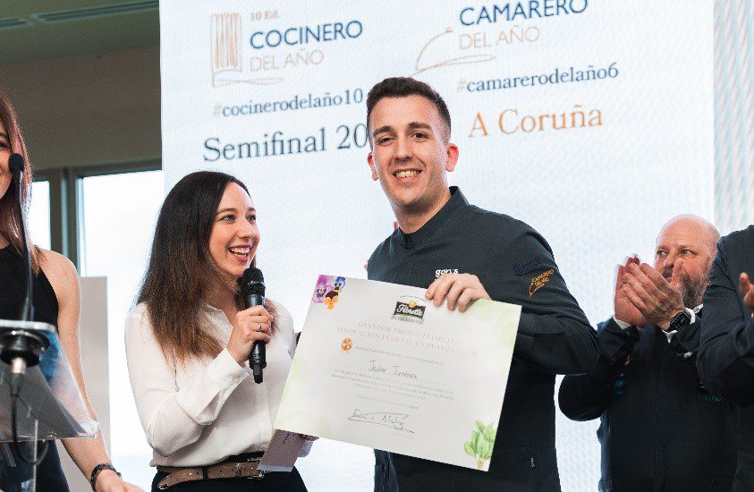 Javier Jiménez, ganador del premio Florette como Camarero del Año con un plato único