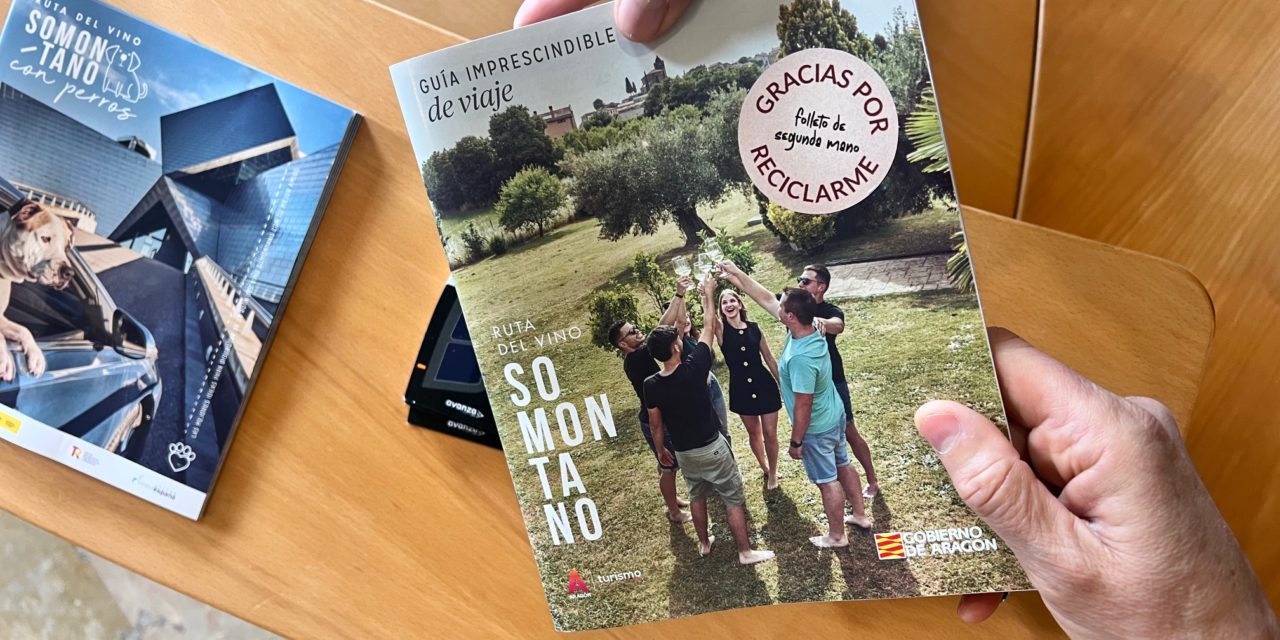 La Ruta del Vino Somontano apuesta por la primera guía de segunda mano para un turismo responsable