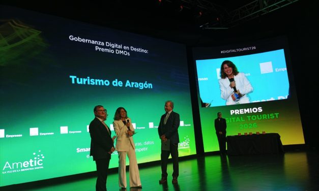 Turismo de Aragón recibe en Digital Tourist 2026 el premio a la mejor gobernanza digital del destino por el proyecto SITAR 2.0