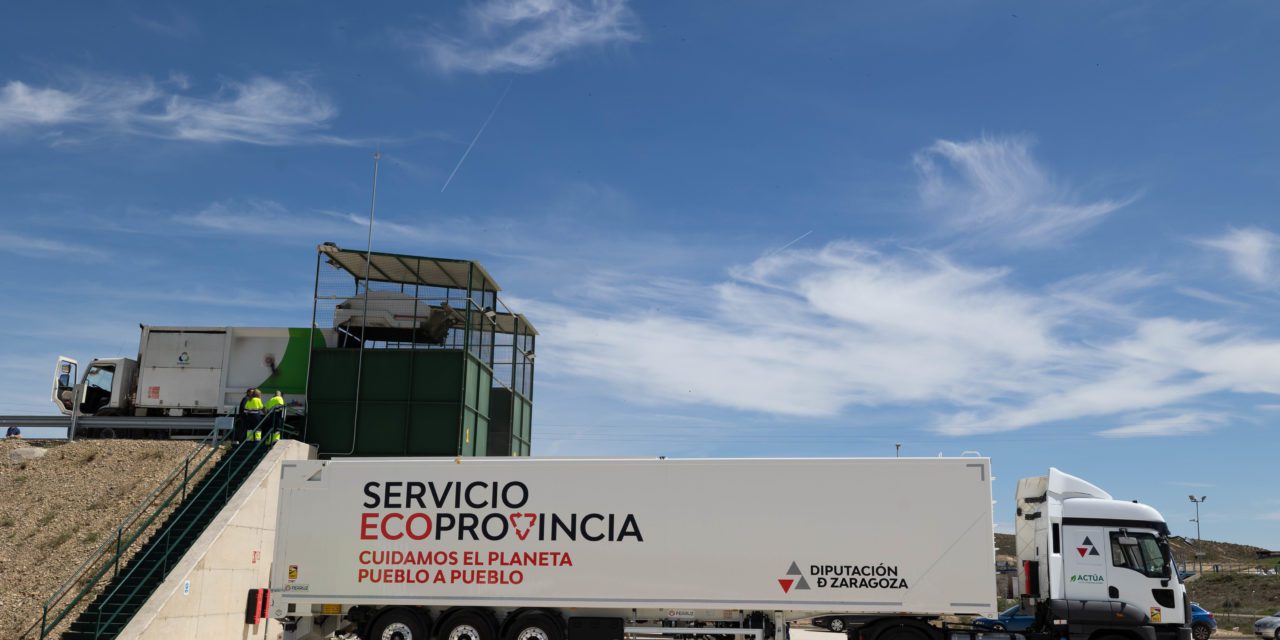 El servicio Ecoprovincia de la Diputación de Zaragoza ya ha reciclado más de 200 000 toneladas de basura del contenedor verde en los 265 municipios adheridos