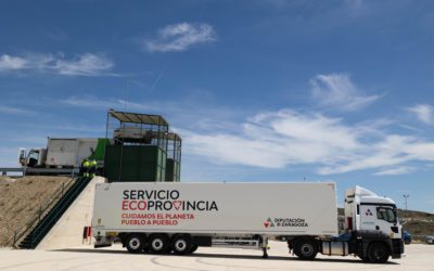 El servicio Ecoprovincia de la Diputación de Zaragoza ya ha reciclado más de 200 000 toneladas de basura del contenedor verde en los 265 municipios adheridos