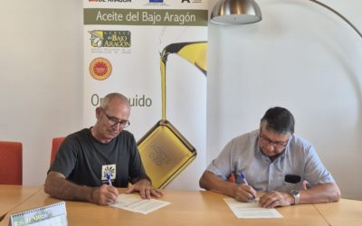El Consejo Regulador de la DOP Aceite Bajo Aragón y la Asociación Aragonesa de Amigos de las Oliveras Centenarias firman un convenio de colaboración