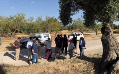 La consejera Arancha Simón visita las zonas afectadas por el granizo en el Bajo Aragón y Cinco Villas